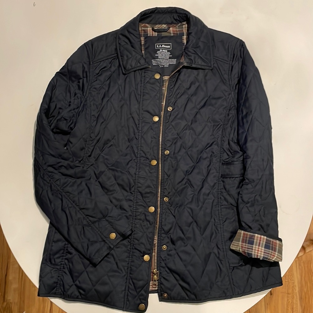 LL Bean quilted lightly insulted coat